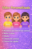 Video personalizado animado - niño/a con nombre (8 segundos)
