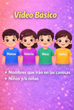Video personalizado animado - niño/a con nombre (8 segundos)