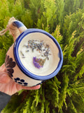 Vela de lavanda | Taza mexicana hecha a mano | Vela perfumada | Cera de soya