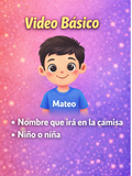 Video personalizado animado - niño/a con nombre (8 segundos)