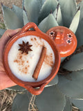 Vela aromática de horchata | Sansera de flores mexicanas artesanales | Vela perfumada | Cera de soya