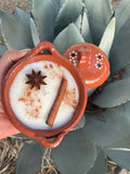 Vela aromática de horchata | Sansera de flores mexicanas artesanales | Vela perfumada | Cera de soya