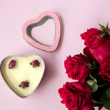 Red Roses Buds Heart Candle |  Pink Shaped Heart Aromatic Candle | Rose Scented Candle