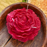 Giant Red Rose Candle | Huge Aromatic Rose  | Large Red Roses Scented Candle