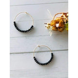 beaded hoop earrings