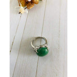 Natural Stones Set of 3 Crystal Green Stretchable Bracelet 