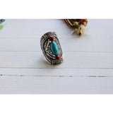 Turquoise Stone Ring - OkayMujer Boutique