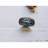 Turquoise Stone Ring - OkayMujer Boutique