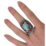 Turquoise Stone Ring - OkayMujer Boutique